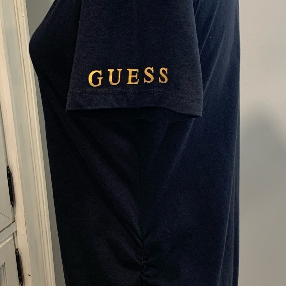 Guess Asymmetrical Black T-Shirt Dress - Picture 3 of 10